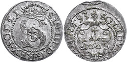 1856 Riga, Schilling, 1593, Sigismund III. Wasa, Gumowski 1431, Klebestreifenrückstände, Ss-vz.  Ss-vz - Autres & Non Classés