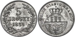 1876 Krakau, 5 Groschen, 1835, Gumowski 2575, Ss.  Ss - Autres & Non Classés