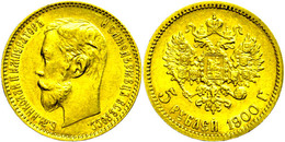 1891 5 Rubel, Gold, 1900, Nikolaus II., Fb. 180, Ss-vz.  Ss-vz - Russie