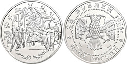 1907 25 Rubel, 1996, Nussknacker, 5 Unzen Silber, Parchimowicz 1427, In Kapsel (beschädigt), PP.  PP - Russie