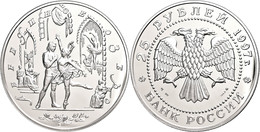 1910 25 Rubel, 1997, Russisches Ballett-Schwanensee, 5 Unzen Silber, Parchimowicz 1435, In Kapsel, PP.  PP - Russie