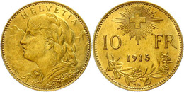 1950 10 Franken, Gold, 1915, Fb. 503, Vz.  Vz - Autres & Non Classés