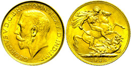 1957 Sovereign, 1928, George V., Fb. 5, Wz. Rf., Vz.  Vz - Afrique Du Sud