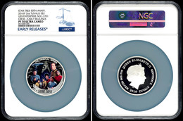 1976 2 Dollars, 2016, Star Trek-USS Enterprise NCC-1701 Crew, In Slab Der NGC Mit Der Bewertung PF70 Ultra Cameo, Early  - Tuvalu