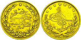 1978 100 Piaster, Gold, 1277 (1866), Jahr 7, Abdul Aziz, Fb. 25, Ss.  Ss - Autres & Non Classés