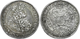 1981 Taler, 1698, Leopold I., Kremnitz, Dav. 3264, Huszar 1374, Randfehler, Ss+. - Autres & Non Classés