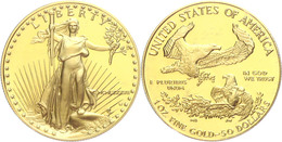 2028 1 Unze, Gold, 1987, American Eagle, Mit Zertifikat In Ausgabefolder Und Schachtel, PP.  PP - Other & Unclassified