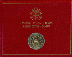 2200 2 Euro, 2004, 75 Jahre Gründung Des Staates Der Vatikanstadt, KM 358, Schön 359, Im Originalfolder, St.  St - Vatican