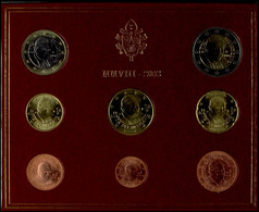 2208 1 Cent Bis 2 Euro, 2008, Euro-KMS, Papst Benedikt XVI., Im Originalfolder, Minimal Bestoßen, St.  St - Vatican