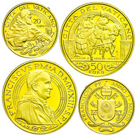 2222 20 Und 50 Euro, Gold, 2013, Päpste Der Renaissance, Insgesamt 19,25g Fein, Jeweils Mit Zertifikat In Ausgabeschatul - Vatican