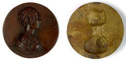 2241 Einseitige Bonze-Guss-Medaille (93 Mm, 173,7 G), O.J., Modell Von Leonhard Posch 1750-1831, Damenporträt, Av: Brust - Other & Unclassified