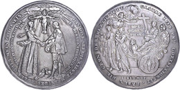 2246 Bremen, Silbermedaille (Dm. Ca. 68,10mm, Ca. 88,36g), O.J. (1640), Von J. Blum, Zur Trauung. Av: Brautpaar Einander - Autres & Non Classés