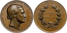 2274 Bronzemedaille (Dm. Ca. 70,10mm, Ca. 182,97g), 1877, Von Brehmer, Auf Den 100. Geburtstag Des Wissenschaftlers Carl - Autres & Non Classés