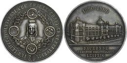 2288 Leipzig, Silbermedaille (39 Mm, 24,2 G), 1900, Von Süss, Auf Die Dauernde Gewerbeausstellung 1890-1900, Leipzig Pol - Other & Unclassified