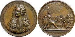 2300 Schweiz, Genf, Bronzemedaille (Dm. Ca. 54,20mm, Ca. 84,54g), 1734, Von Dassier, Auf Ludwig Lefort. Av: Brustbild Vo - Autres & Non Classés