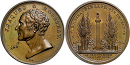 2305 Schweiz, Genf, Bronzemedaille (Dm. Ca. 37mm, Ca. 22,24g), 1793, Von  T. Bonneton, Auf Jean Jaques Rousseau. Av: Kop - Autres & Non Classés