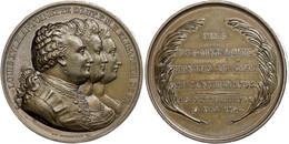 2306 Frankreich, Louis XVI., Bronzemedaille (Dm. Ca. 41mm, Ca. 38,07g), 1794, Von Barre Und De Puymaurin. Av: Die Brustb - Autres & Non Classés