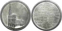 2308 Frankreich, Zinnmedaille (55 Mm, 31,3 G), 1800, Straßburg, Auf Den Bau Des Münsters, Av: Münster, Rev: 10 Zeilen Sc - Autres & Non Classés