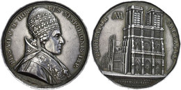 2313 Vatikan, Silbermedaille (40,6 Mm, 33,3 G), 1804, Auf Den Besuch Papst Pius VII. In Paris Und Die Salbung Napoleons  - Autres & Non Classés