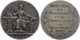 2324 Frankreich, Silbermedaille (Dm. Ca. 33mm, Ca. 16,07g), 1822, Von A. Patey. Av: Sitzende Weibliche Gestalt Von Vorn, - Autres & Non Classés