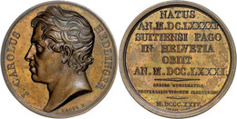 2326 Bronzemedaille (Dm. Ca. 42mm, Ca. 36,56g), 1824, Von Caqué, Von Johann Karl Hedlinger. Av: Kopf Nach Links, Darum U - Autres & Non Classés