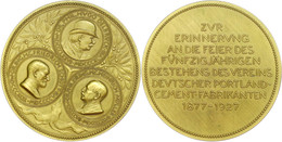 2507 Bronzemedaille (77 Mm, 171,1 G), 1927, Zur Erinnerung An Die Feier Des 50jährigen Bestehens Des Vereins Deutscher P - Autres & Non Classés