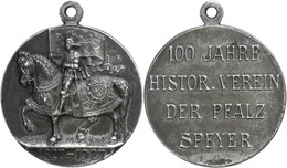 2510 Speyer, Neusilbermedaille (32 Mm, 13 G), 1927, 100 Jahre Historischer Verein Der Pfalz Speyer, Av: Bannerträger Zu  - Other & Unclassified