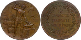 2538 Frankreich, Bronzemedaille (Dm. Ca. 42,10mm, Ca. 35,12g), O.J., Von C. Trotin. Av: Schmied An Ambos. Rev. 3 Zeilen  - Autres & Non Classés