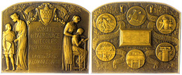 2553 Frankreich, Rechteckige Bronzeplakette (ca. 67,90x71,10mm, Ca. 125,93g), O.J., Von Hippolyte Lefevre, Auf Das Bildu - Autres & Non Classés
