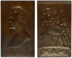 2561 Bronzeplakette (ca. 139x83mm, Ca. 320g), 1902, Unsigniert. Av: Büste Nach Links, Im Abschnitt Darunter 2 Zeilen Sch - Autres & Non Classés