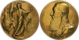 2574 Belgien, Leopold II., Bronzemedaille (Dm. Ca. 70,50mm, Ca. 132,80g), 1905, Von G. Devreese, Auf 75 Jahre Unabhängig - Autres & Non Classés