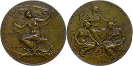 2575 Belgien, Lüttich, Bronzemedaille (Dm. Ca. 70mm, 115,65g), 1905. Av: Sitzende Weibliche Gestalt Mit Zweig Und Trompe - Autres & Non Classés