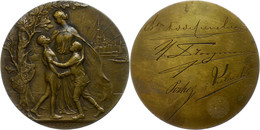 2583 Belgien, Bronzemedaille (Dm. Ca. 70mm, Ca. 121,37g), 1908, Von G. Devreese. Av: Stehende Weibliche Gestalt Mit Zwei - Autres & Non Classés