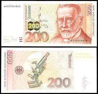 2732 200 Deutsche Mark, 2.1.1996 (-31.12.2001), KN 7-stellig Schwarz/grün, Mit Verbesserten Sicherheitsmerkmalen (Kinegr - Autres & Non Classés