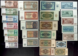 2737 Lot Von 25 Banknoten Der DDR, Mit Deutsche Notenbank  Banknotenserie 1948 (DDR-Druck), Banknotenserie 1955, Banknot - Autres & Non Classés
