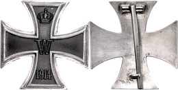 2769 Preussen, Eisernes Kreuz 1. Klasse, Gewölbt, Magnetisch, Mit "800" Punze Auf Nadel, Im Schwarzem Verleihungsetui Mi - Autres & Non Classés