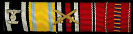 2776 5er Feldspange Mit Wiederholungsspange Zum Eisernen Kreuz 2. Klasse 1939, Sachsen Friedrich August Medaille, Ehrenk - Autres & Non Classés