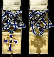 2779 Ehrenkreuz Der Deutschen Mutter, 1. Stufe, 2. Form, 16. Dezember 1938, In Gold, Am Band, Im Originaletui, Zustand I - Autres & Non Classés