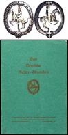 2783 Deutsches Reiterabzeichen 2. Klasse In Silber, Hersteller L. Chr. Lauer Nürnberg-Berlin, Dabei Urkundenheft Mit Den - Other & Unclassified