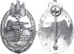 2802 Panzerkampfabzeichen In Silber, Halbhohl Geprägt Und Versilbert, Mit Herstellermarkierung, Zustand II., Katalog: OE - Autres & Non Classés