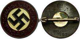 2850 Nationalsozialistische Deutsche Arbeiterpartei (NSDAP) , Mitgliedsabzeichen, 23 Mm, Lackiert., Katalog: Hüs.4011ba  - Other & Unclassified