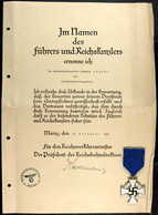 2871 Großformatige Bestallungsurkunde Eines Reichsbahninspektors Zum Reichsbahnoberinspektor, Datiert 14. November 1938, - Documents