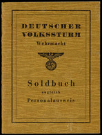 2894 Kleiner Dokumentennachlass Schwarz, Mit Volkssturmausweis, Einberufungsbefehl, Uniformfoto Und Einkaufszettel, Wehr - Other & Unclassified