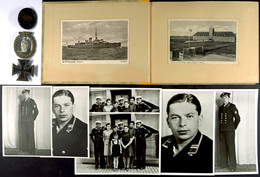 2905 Kriegsmarine, Kleiner Nachlass Mit Fotoalbum Mit Fotos Und Postkarten, Dazu Einzelbilder Und Eisernes Kreuz I. Klas - Andere & Zonder Classificatie