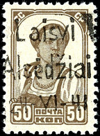 3072 50 Kop. Freimarke Werktätige Mit Schwarzgrauem Handstempel-Aufdruck "Laisvi/Alsedziai/24-VI-41", Tadellos Postfrisc - Autres & Non Classés