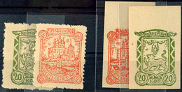 3128 20 K. Und 60 K. Stadtwappen, Gezähnt Und Geschnitten, Tadellos Postfrisch, Gepr. Zirath BPP, Mi. 130.-, Katalog: 14 - Autres & Non Classés