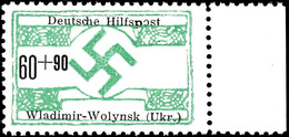 3169 6 Pfg Bis 60 Pfg Deutsche Hilfspost Wladimir-Wolynsk (Ukraine), Kompletter Satz Mit Vier Werten - Alle Auf X-Papier - Other & Unclassified