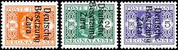 3180 5 Cent Bis 5 Lire Portomarken Mit Aufdruck, Aufdruck Je In Type I Oder II, 2 Lire Mit Wz. Krone Links Liegend, Post - Other & Unclassified