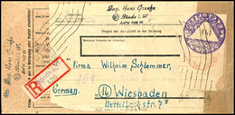 3255 1945,  1,40 Mark Gebührenzettel Mit Violettem Dienstsiegel Und Handschriftlichem Gebühren-Eintrag, Sowie Rotem Kont - Buende