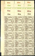 3259 Engros-Posten Markwerte Als Kpl. 15er-Bogenteile Aus Der L.o. Bogenecke, Tadellos Postfrisch, Mi. 900,--, Katalog:  - Cottbus